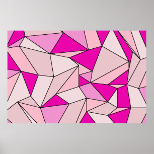 "Creases" Shades of Pink Extra Large Print
