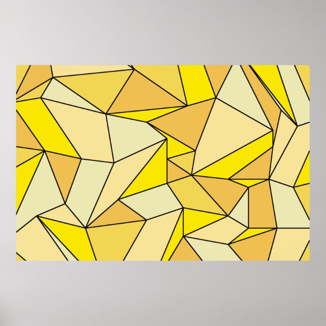 "Creases" Shades of Yellow Extra Large Print (Front)