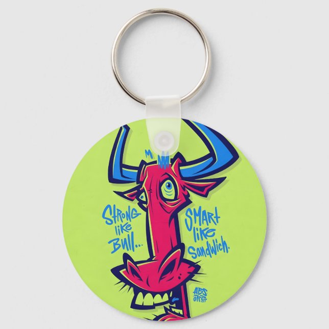 Creasy Bull. Key Ring (Front)