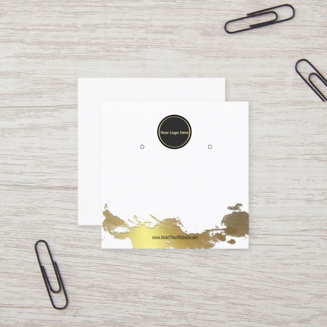 Creat Your Custom Logo Earring Display Card  (Front/Back In Situ)