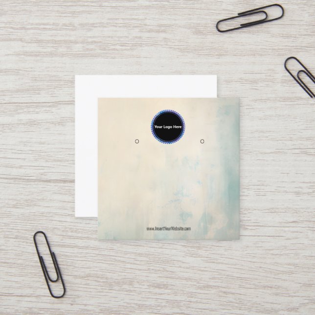 Creat Your Custom Logo Earring Display Card  (Front/Back In Situ)