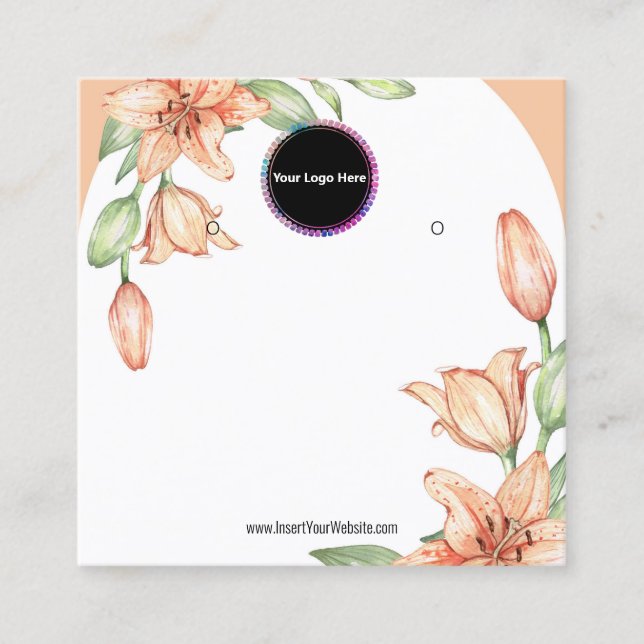 Creat Your Custom Logo Earring Display Card  (Front)