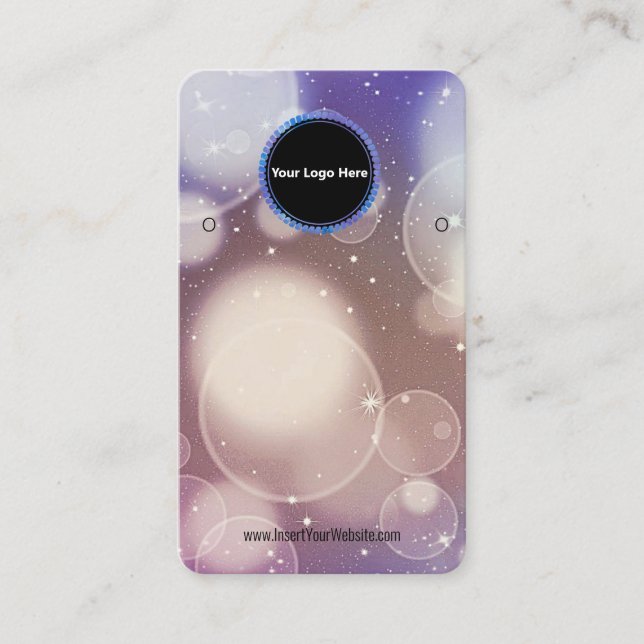 Creat Your Custom Logo Earring Display Card  (Front)
