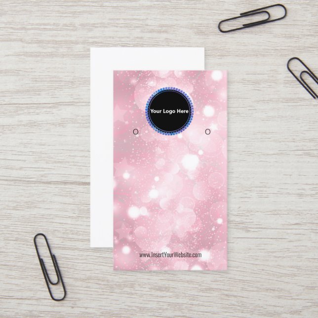 Creat Your Custom Logo Earring Display Card  (Front/Back In Situ)