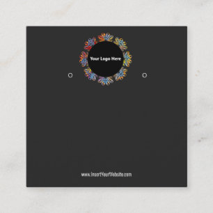 Creat Your Custom Logo Earring Display Card 