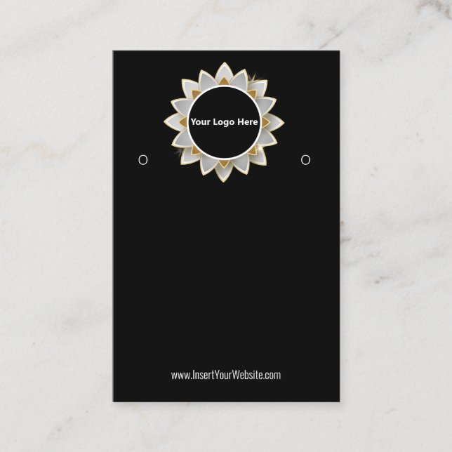 Creat Your Custom Logo Earring Display Card  (Front)