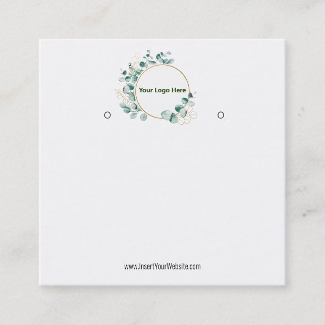 Creat Your Custom Logo Earring Display Card  (Front)