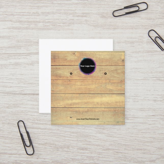 Creat Your Custom Logo Earring Display Card  (Front/Back In Situ)