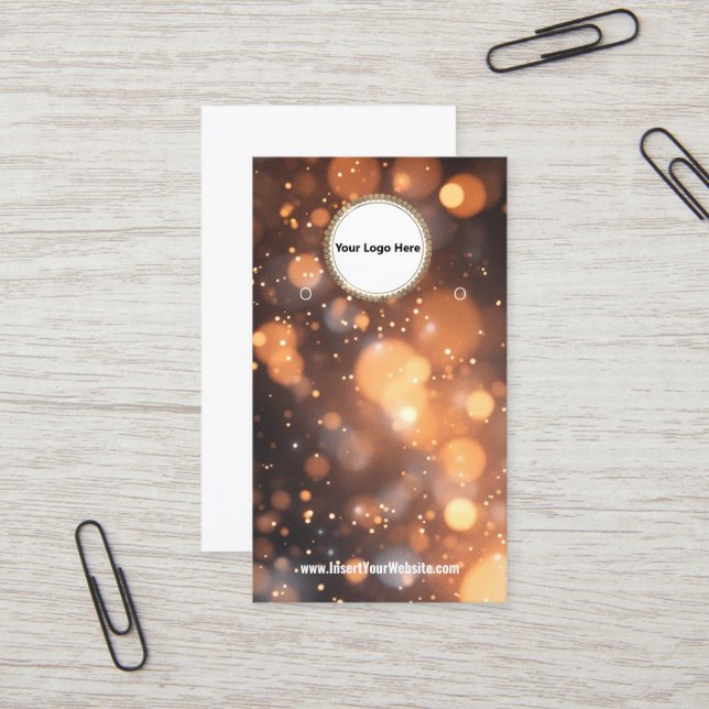Creat Your Custom Logo Earring Display Card  (Front/Back In Situ)