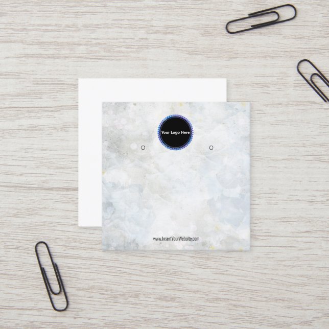 Creat Your Custom Logo Earring Display Card  (Front/Back In Situ)