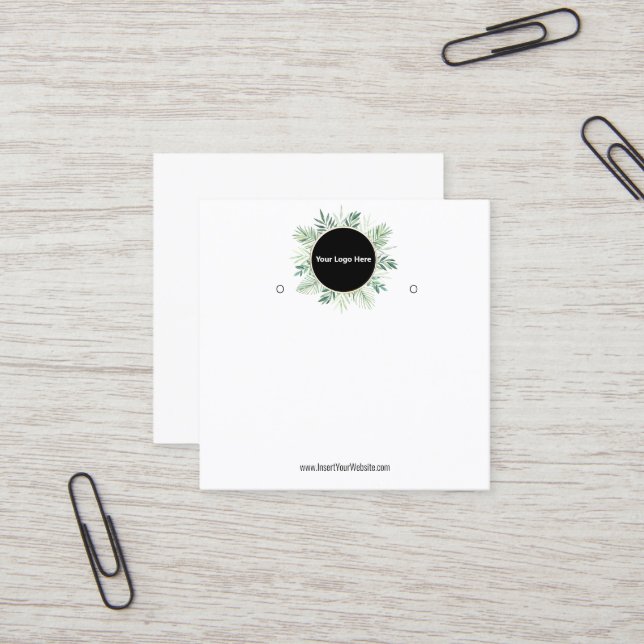 Creat Your Custom Logo Earring Display Card  (Front/Back In Situ)