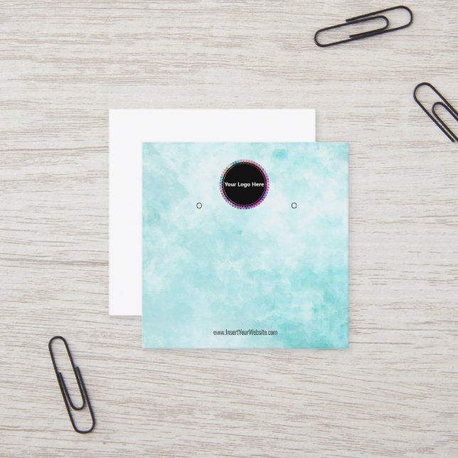 Creat Your Custom Logo Earring Display Card  (Front/Back In Situ)