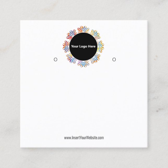 Creat Your Custom Logo Earring Display Card  (Front)