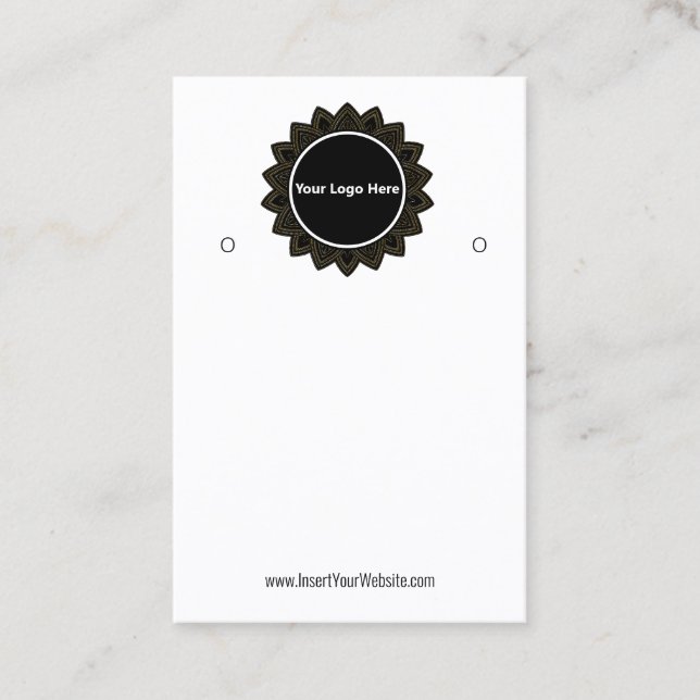 Creat Your Custom Logo Earring Display Card  (Front)