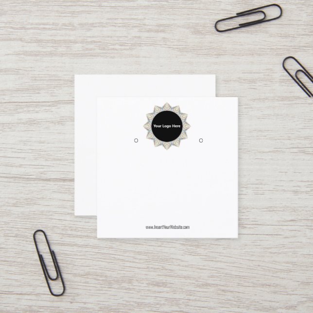 Creat Your Custom Logo Earring Display Card  (Front/Back In Situ)