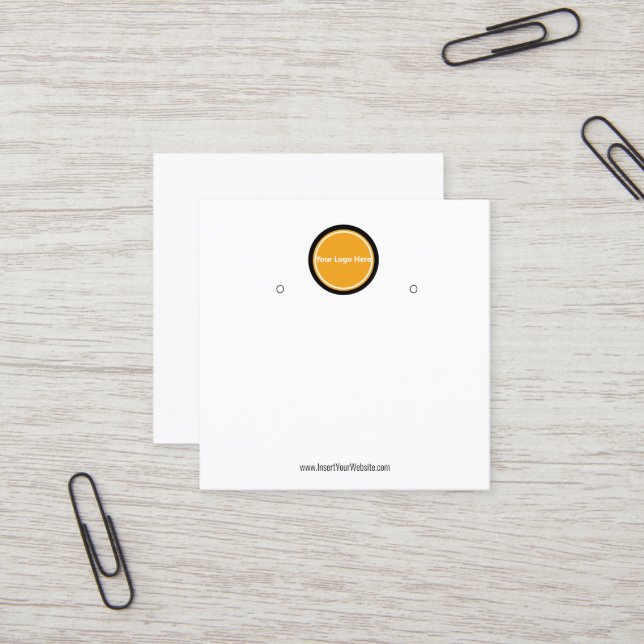 Creat Your Custom Logo Earring Display Card  (Front/Back In Situ)