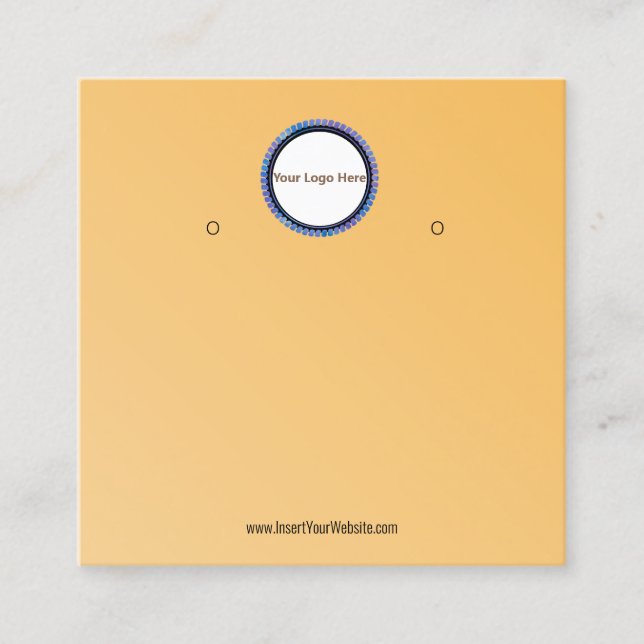 Creat Your Custom Logo Earring Display Card  (Front)