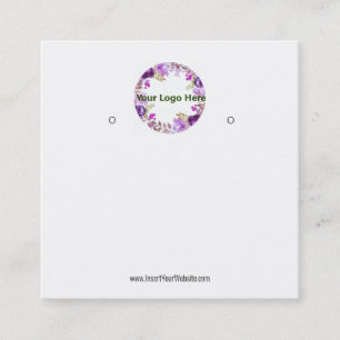 Creat Your Custom Logo Earring Display Card 