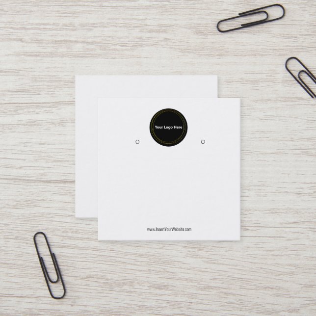 Creat Your Custom Logo Earring Display Card  (Front/Back In Situ)
