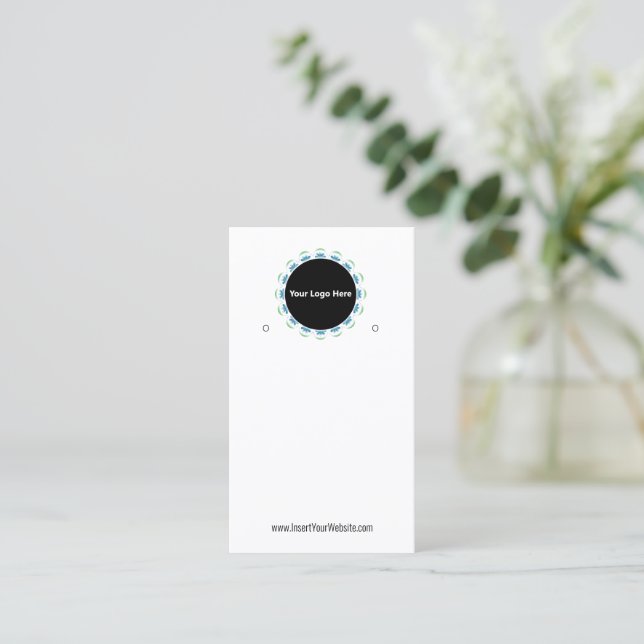 Creat Your Custom Logo Earring Display Card  (Standing Front)