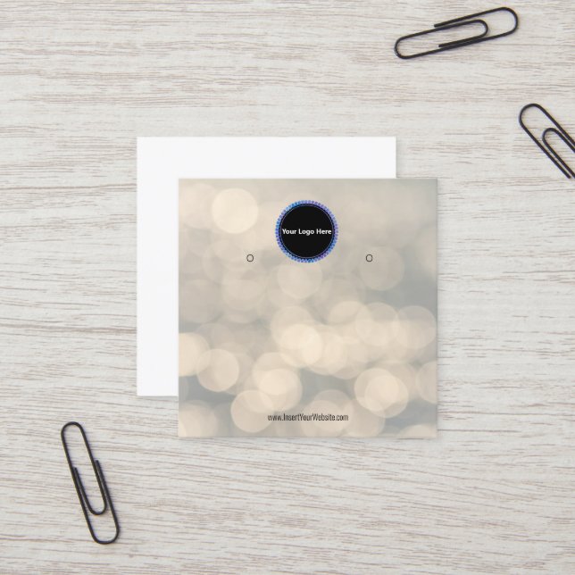 Creat Your Custom Logo Earring Display Card  (Front/Back In Situ)