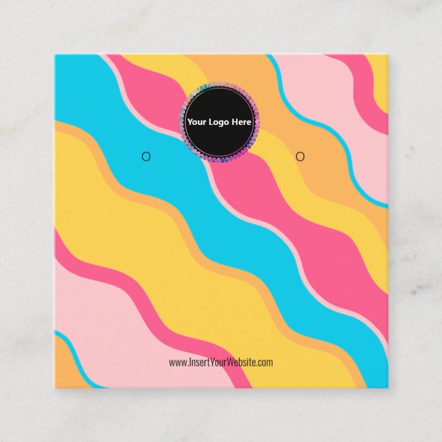 Creat Your Custom Logo Earring Display Card  (Front)