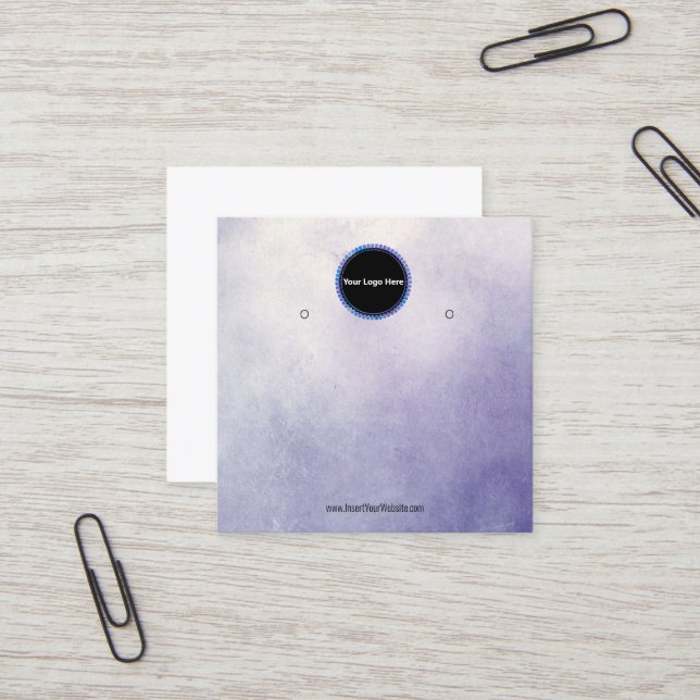 Creat Your Custom Logo Earring Display Card  (Front/Back In Situ)