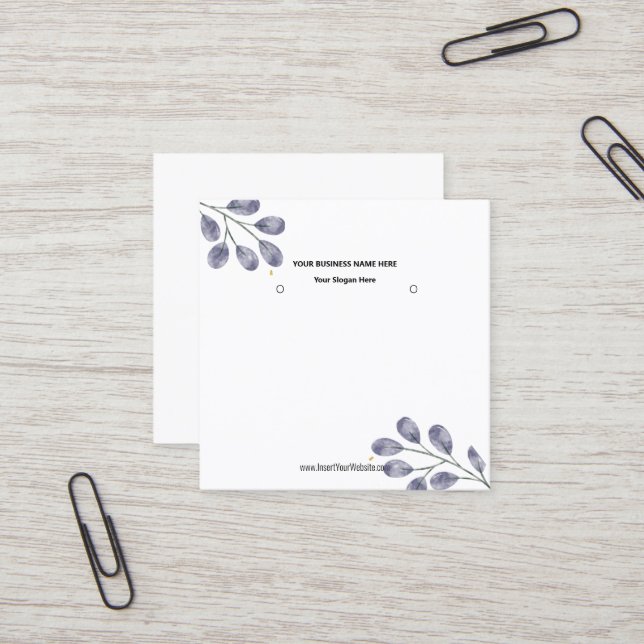Creat Your Custom Logo Earring Display Card  (Front/Back In Situ)