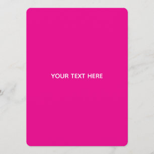 Creat Your Own Megenta Invitation Postcard