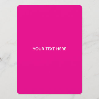 Creat Your Own Megenta Invitation Postcard
