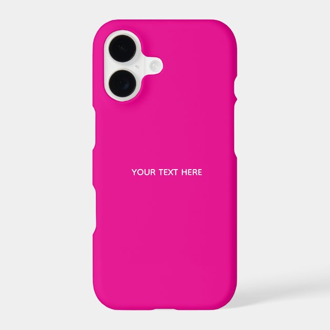 Creat Your Own Megenta Invitation Postcard iPhone Case (Back)