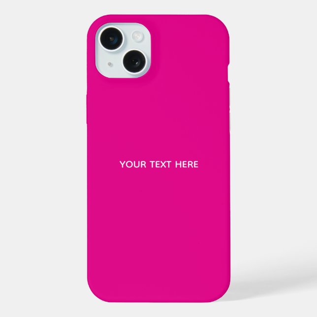 Creat Your Own Megenta Invitation Postcard iPhone Case (Back)