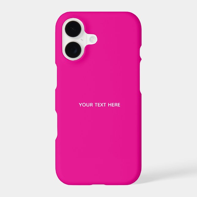 Creat Your Own Megenta Invitation Postcard iPhone Case (Back)
