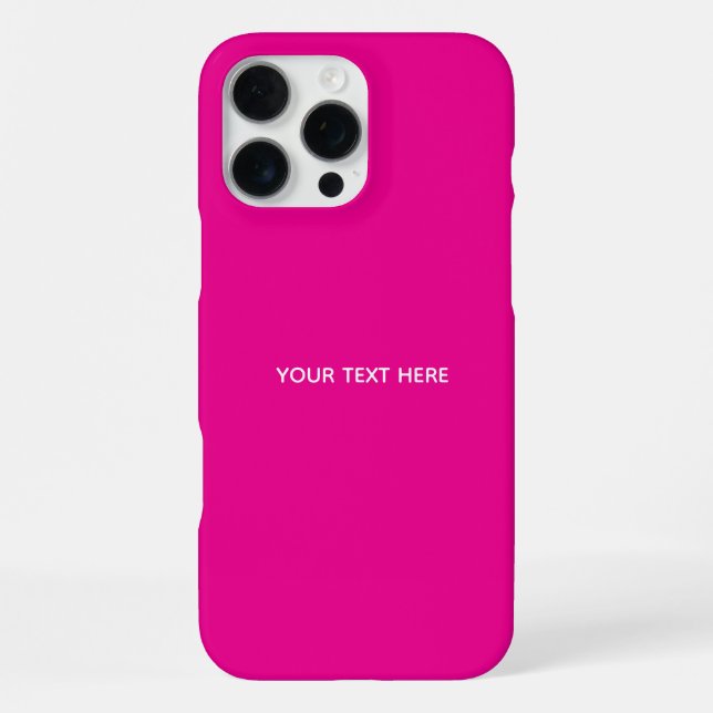 Creat Your Own Megenta Invitation Postcard iPhone Case (Back)