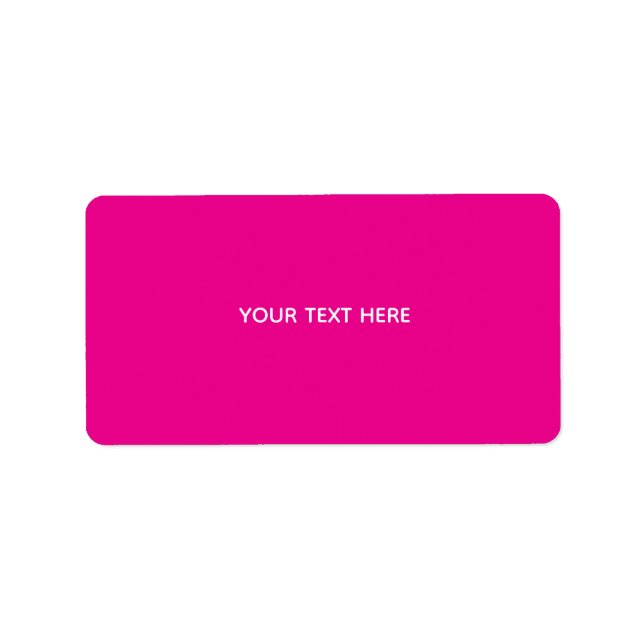 Creat Your Own Megenta Invitation Postcard Label (Front)