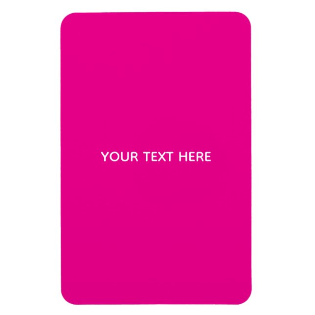 Creat Your Own Megenta Invitation Postcard Magnet (Vertical)