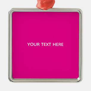 Creat Your Own Megenta Invitation Postcard Metal Tree Decoration