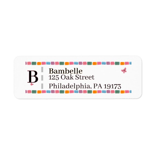 Creat Your Personalised Return Address (Front)
