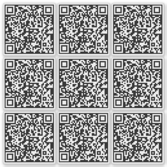 Create 9 Scannable QR Codes Instantly Transparent (Front)