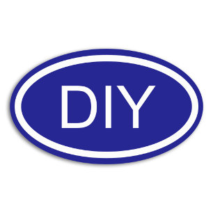 Create a Blue Euro Style Oval Sticker