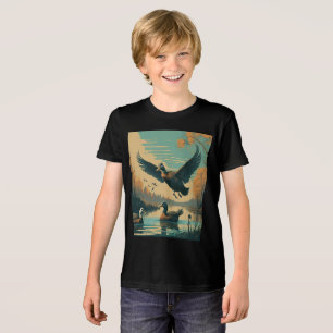 Create a cartoon image of a group of monkeys swing Tri-Blend shirt