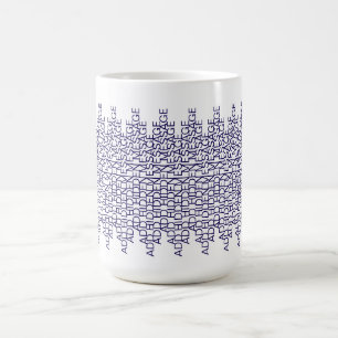 Create A Cool Trendy Custom Secret Message Navy Coffee Mug
