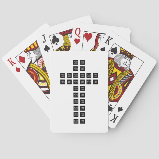 Create a Cross Pattern with any Logo or Image Playing Cards (Back)