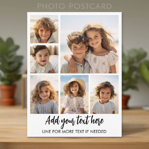 Create a Custom 6 Photo - Modern Minimal Postcard