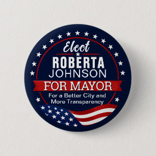 Create a Custom ELection Mayor 6 Cm Round Badge