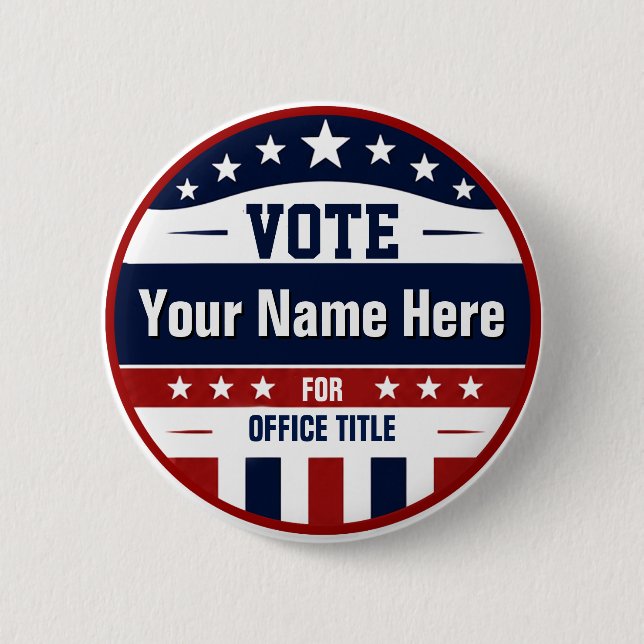 Create a Custom ELection Political Button (Front)