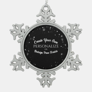 Create a Custom Personalised Snowflake Pewter Christmas Ornament