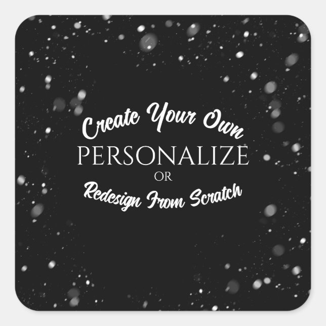 Create a Custom Personalised Square Sticker (Front)