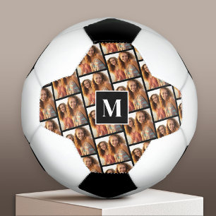 Create a Custom Photo Collage - 1 Photo Monogram Football