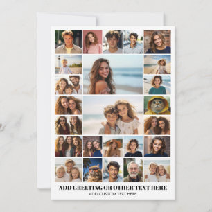 Create a Custom Photo Collage - 25 Photos Holiday Card
